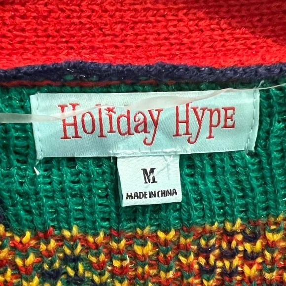 Holiday Hype Colorful Christmas Knit Sweater NWT - Picture 4 of 4